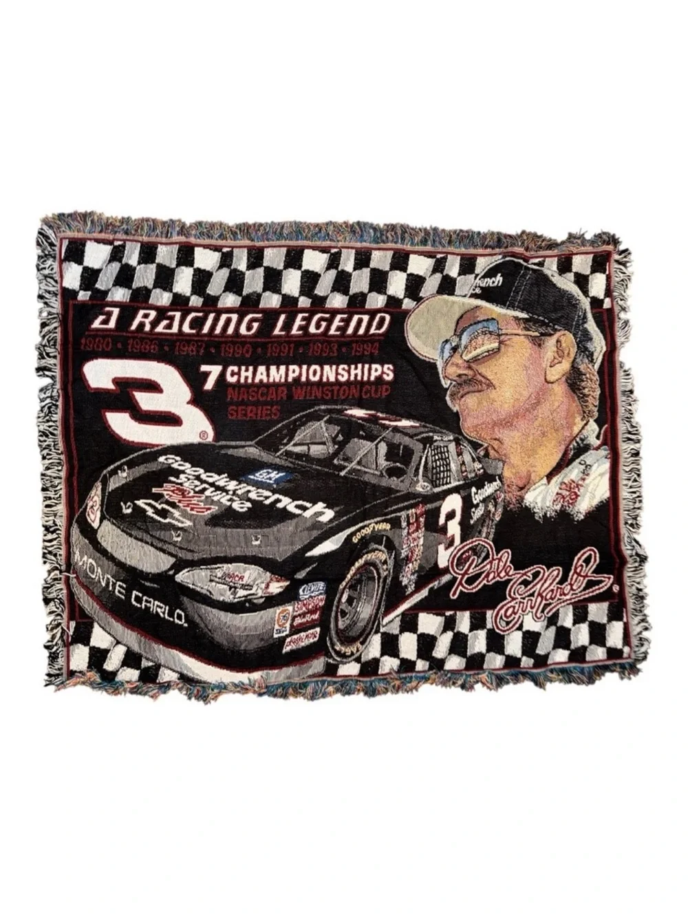 Racing Legend Dale Earnhardt Throw Blanket